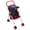 Denim Blue & Red, variant on HUSHLILY - Foldable Baby Doll Stroller with Smooth Rolling Wheels with Adjustable Canopy & Basket - Pink & Black Polka Dots