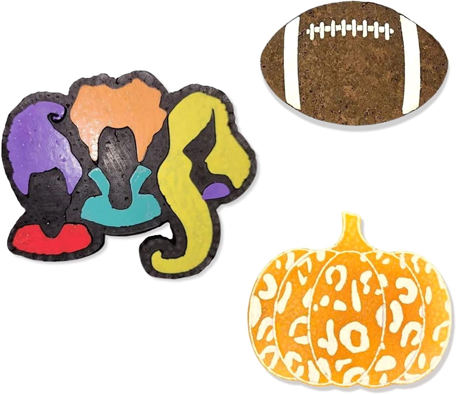 Fall Freshie 4 Pack Silicone Mold  Autumn Weather Fall Bonfires Football Halloween Thanksgiving  Crafter Supplies for Freshie, Soap, Resin, Candles