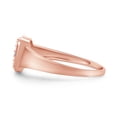 thumbnail image 3 of AFFY White Natural Diamond Accent Mom & Heart Ring In 14k Rose Gold Over Sterling Silver (0.02 Cttw), 3 of 6