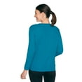 thumbnail image 2 of Alfred Dunner Womens Classic Mixed Stitch Patchworktextured Sweater With Jewel Neckline, 2 of 2