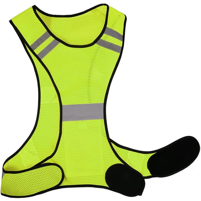 Chaleco reflectante de alta visibilidad para mujer y hombre, transpirable, ligero y fluorescente de seguridad para correr y andar en bicicleta.