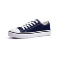 thumbnail image 2 of Womens Classic Canvas Shoes Low Top Lace up Fashion Casual Sneakers Navy, 2 of 7