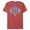Red Heather, variant on Men's Ferris Bueller's Day Off Warning Save Campaign Button Graphic Tee Charcoal Heather 5X Large