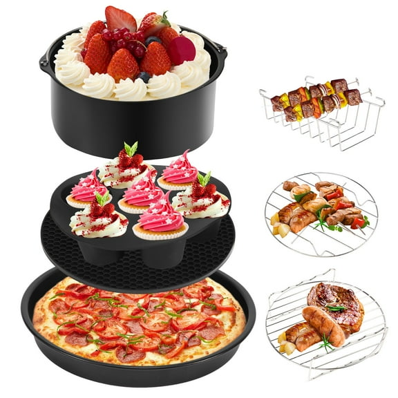 Rollbacks & More 7 Set Pressure Cooker, Steamer & Air Fryer Bakeware Accessories Compatible for Foodi 5&6.5&8 Qt OP101,OP301,OP302
