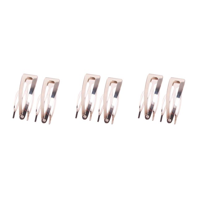 fastboy Hair Ornaments Sturdy Simple Styling Tools Side Clip Snap Fastener Clip Silver 3Set