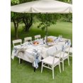 thumbnail image 3 of Outdoor Tablecloth with Umbrella Hole and Zipper, Blue Grey Pumpkins Fall Rectangle Table Cloth 60x102 Inch Waterproof Tablecloth, Thanksgiving Botanical Vintage Picnic Table Cover for Patio Camping, 3 of 7