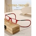 thumbnail image 3 of LANFENG Magnetic Bridge Front Connect Reading Glasses Clear or Blue Light Lens Men Women Around Neck Hang Adjustable Readers, 3 of 12