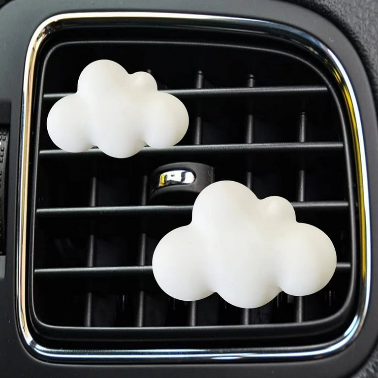 2 Pcs Cloud Air Vent Clips, Cute Cloud Car Air Fresheners Vents Clips Funny Car Diffuser Vent Clips Car Interior Decor Charm Cute Car Accessories Car