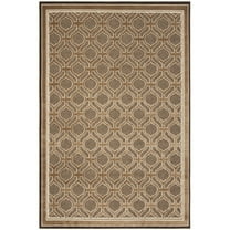 SAFAVIEH Martha Stewart Geometric Quatrefoil Bordered Area Rug, Spud, 3'3" x 5'7"