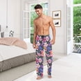 thumbnail image 6 of FORMRS Mens Pajama Pants with Pockets Cotton Sleepwear Lounge Bottoms Sizes S-2XL, Soft Pinks Flowers, 6 of 7