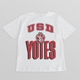 thumbnail image 4 of Women's Gameday Couture White South Dakota Coyotes Oversized Fierce Focus T-Shirt, 4 of 4