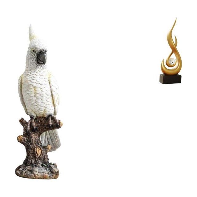 Escultura de loro de resina, figura de arte moderno, animal decorativo, recuerdo para escritorio de interior, mesa, armario, centro de mesa,