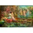 thumbnail image 3 of Reproducciones de pinturas de Hans Zatzka, estética renacentista, impresiones, póster, dama noble en el jardín, pintura en lienzo, arte de pared, cuadros, 3 of 5