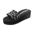 thumbnail image 2 of Black and Friday Deals 50% Off Clear! asdoklhq Womens Slide Slippers,Women's Leopard Outdoor Fashion Leisure Beach Wedge Slip On Slippers Shoes, 2 of 9