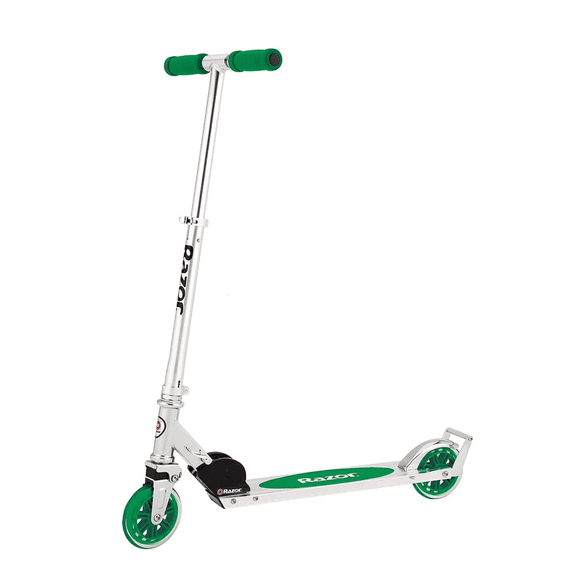 Pre-Owned Razor A3 Kick Scooter for Kids - Larger Wheels, Front Suspension, Wheelie Bar, Lightweight, Foldable, and Adjustable Handlebars, Unisex
