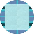 thumbnail image 1 of Ahgly Company Indoor Round Patterned Butterfly Blue Area Rugs, 4' Round, 1 of 6