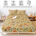 thumbnail image 5 of Twin Sze Fitted Sheet Set - Fall Pumpkins 2 Piece Bedding Sets 16" Deep Pocket Fitted Sheet with 1 Pillowcase, Thanksgiving Autumn Maple Leaves Pine Fruits Brushed Microfiber Hotel Luxury Bed Sheets, 5 of 9