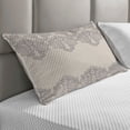 thumbnail image 2 of Taupe Quilted Pillowcover, Lace Like Framework Borders with Details Delicate Intricate Retro Dated Print, Standard King Size Accent Pillow Cover for Bedroom, 36" x 20", Taupe, by Ambesonne, 2 of 2