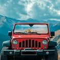 thumbnail image 3 of Uorisanigo Windshield Sunshade Car Sun Shade Heat Shield Sunshade Sun Visor Compatible with 2007-2024 Wrangler Rubicon Sahara TJ JK JKU 2 & 4 Door Beach Starfish for Outdoor Camping, 3 of 7