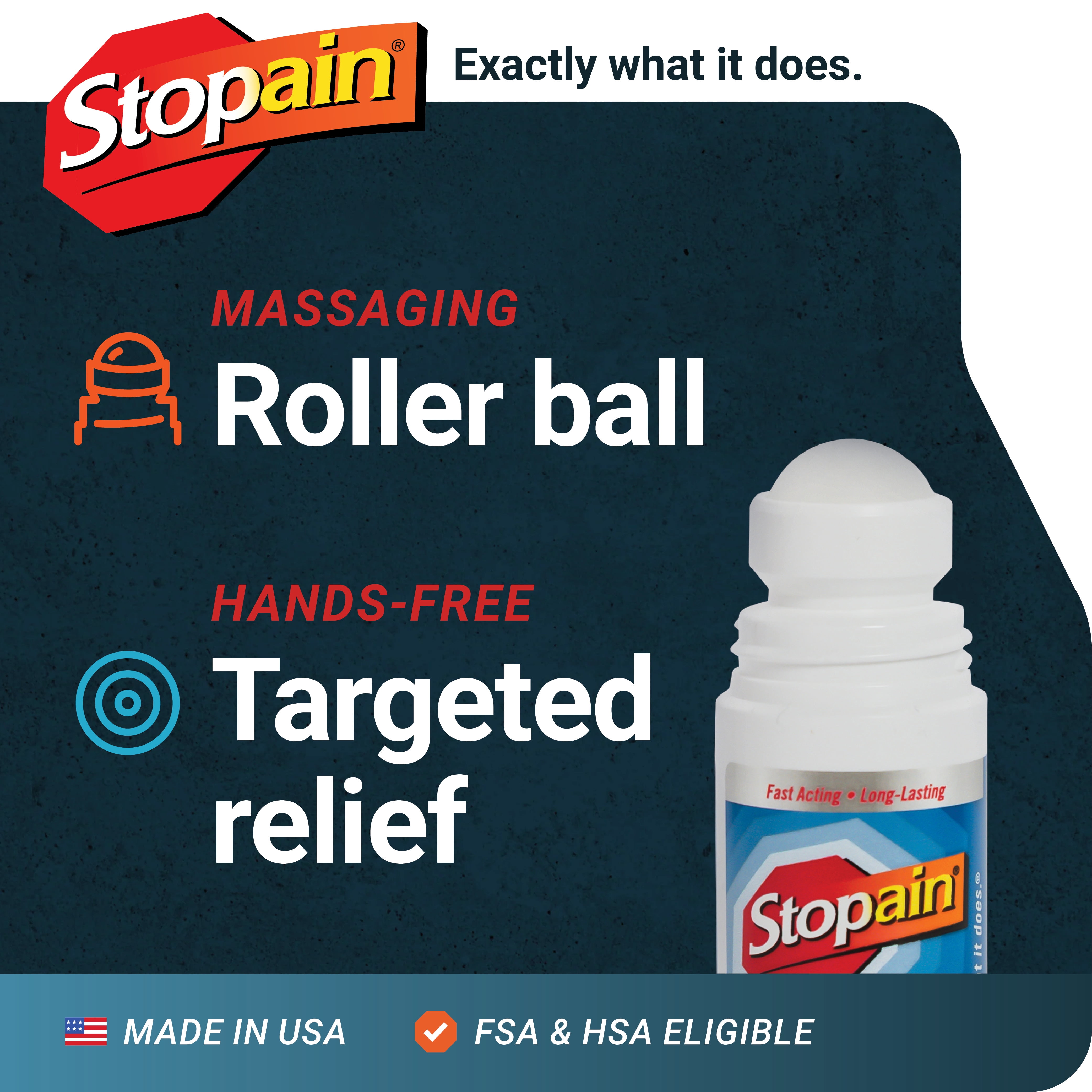 (2 pack) Stopain Extra Strength Roll-On for Muscle Aches, Joint Pain and Arthritis, 3 FL OZ