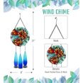 thumbnail image 2 of CoTa Global Circle Garden Flowers Wind Chime - Handmade Glass & Metal Chime, Colorful Flowers Hanging Home Decor Gift, Indoor & Outdoor Cute Nature Art Decoration For Porch, Patio & Garden - 21.7", 2 of 7