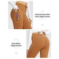 thumbnail image 4 of BALEAF Women's Fleece Lined Pants Winter Thermal Warm Hiking Yoga Pants with Zipper Pockets Bootcut High Waist Flare Leggings Caramel Brown S, 4 of 7
