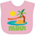 thumbnail image 3 of Inktastic I Love Maui Boys or Girls Baby Bib, 3 of 4