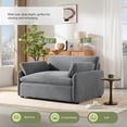 thumbnail image 2 of 50" x 43" Oversized Chenille Single Sofa Chair, Wide and Deep Seat Modern Accent Armchair with Pillows, Upholstered Comfy Lounge Chair for Living Room Apartment, Gray, 2 of 6