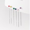 thumbnail image 5 of Love Lodge s925 - Pendientes de plata de ley con un solo diamante, sencillos, geométricos, dulces y frescos, para mujer, 5 of 5