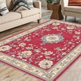 thumbnail image 3 of 1PC Floral Patterned Area Carpet Local Carpet, Lightweight Washable Easy-to-Manage Carpet Mat Festival Gift, Suitable for Living Room, Bedroom, Dining Room, Office, Balcony, Room Accessones, 3 of 8
