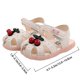 thumbnail image 3 of 1 Pair Kids Summer Sandals Cartoon Bottom Sandals Cherry Pattern Shoes Breathable Sandal for Little Girls (Beige, Size 17, 13CM, 6US, 5UK, 22EU, 3 of 5