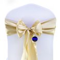 thumbnail image 2 of MDS Pack of 25 Satin Chair Sashes Bow Sash for Wedding and Events Decor - champagne gold, 2 of 8