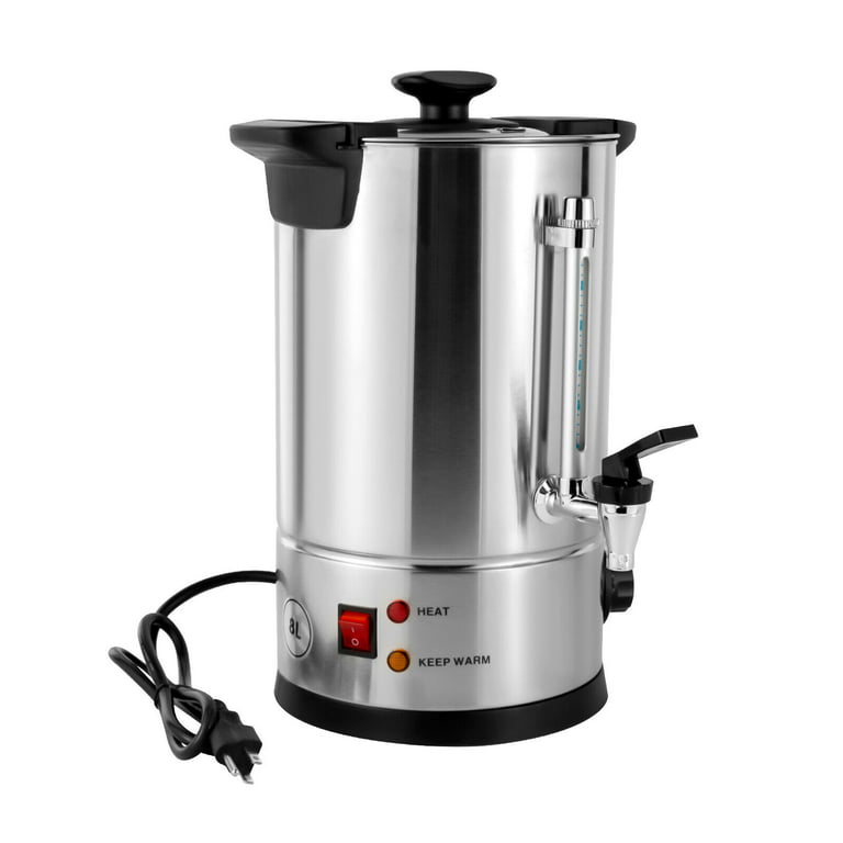 4 Litre Electric Stainless Steel Hot Water Boiler warmer Heater Urn tap  white