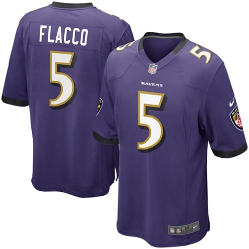 Joe Flacco Baltimore Ravens Nike Youth Team Color Game Jersey - Purple