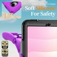 thumbnail image 4 of Funda para Samsung Galaxy Tab Tab S11 (11 pulgadas) 2025 SM-X730/SM-X736B, funda protectora a prueba de golpes para niños con soporte para lápices, correa de mano giratoria 360 y soporte, correa de, 4 of 9