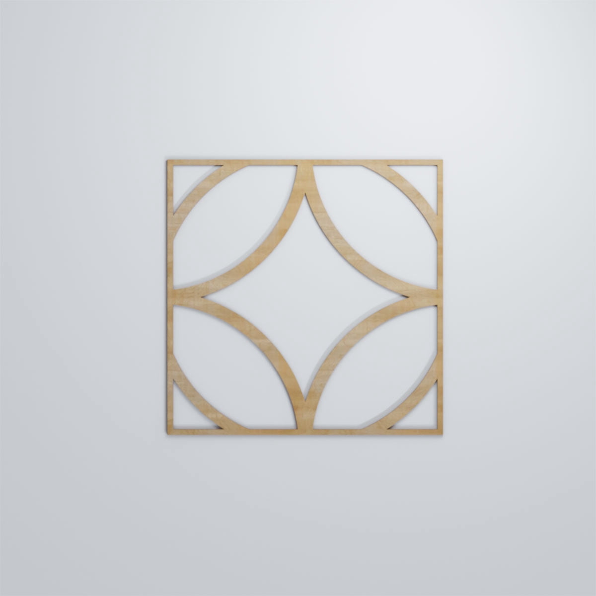 Ekena Millwork 23 3/8"W x 23 3/8"H x 1/4"T Large Crosby Decorative Fretwork Wood Wall Panels, Hickory