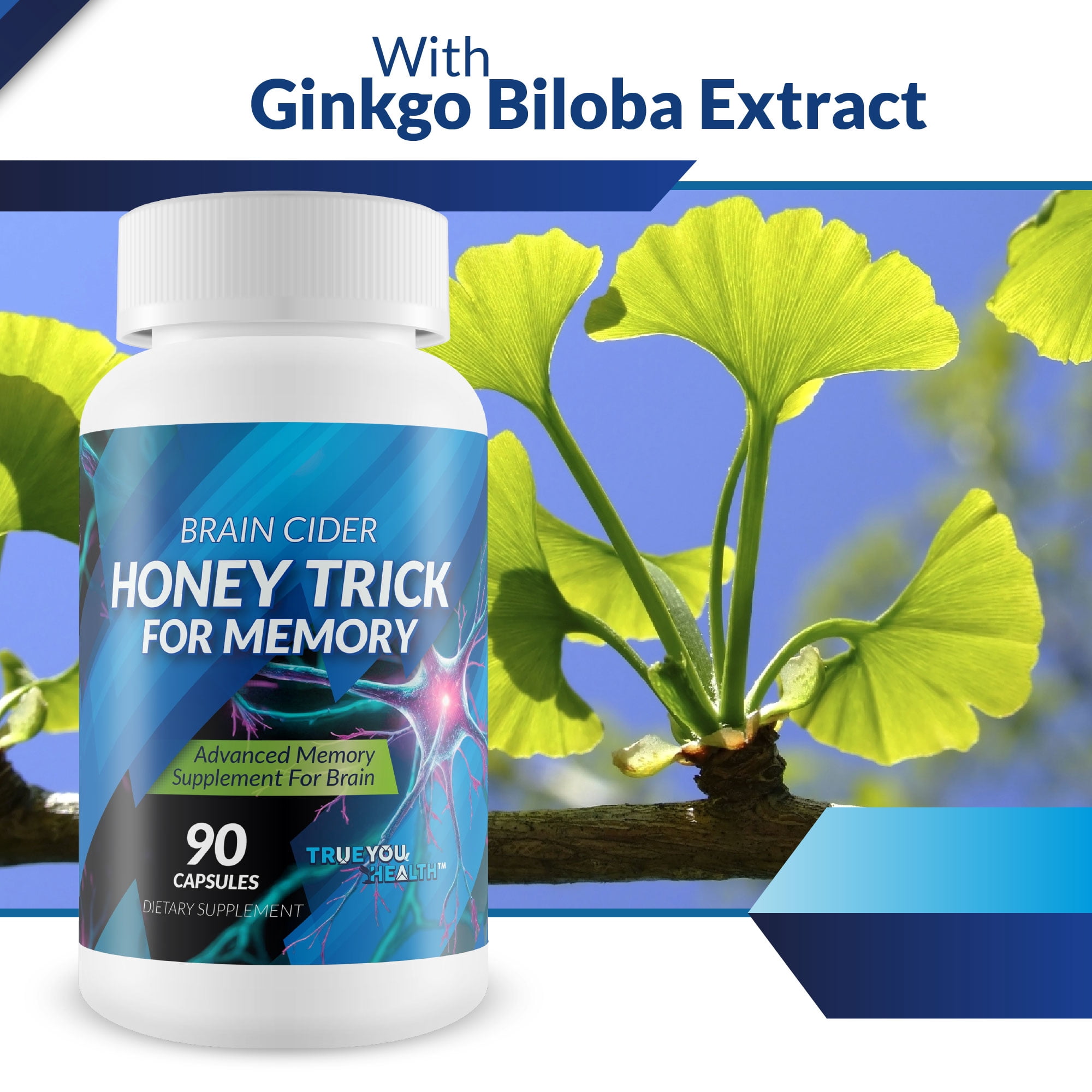 Honey Trick - Our Best Blood Flow, Vision, & Memory Supplement for Brain - Nervous System Support - Blood Balance Supplement - Japanese Capsaicin Honey Boost XL Nootropics Brain Support