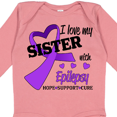 thumbnail image 4 of Inktastic I Love My Sister with Epilepsy Hope, Support, Cure Boys or Girls Long Sleeve Baby Bodysuit, 4 of 5