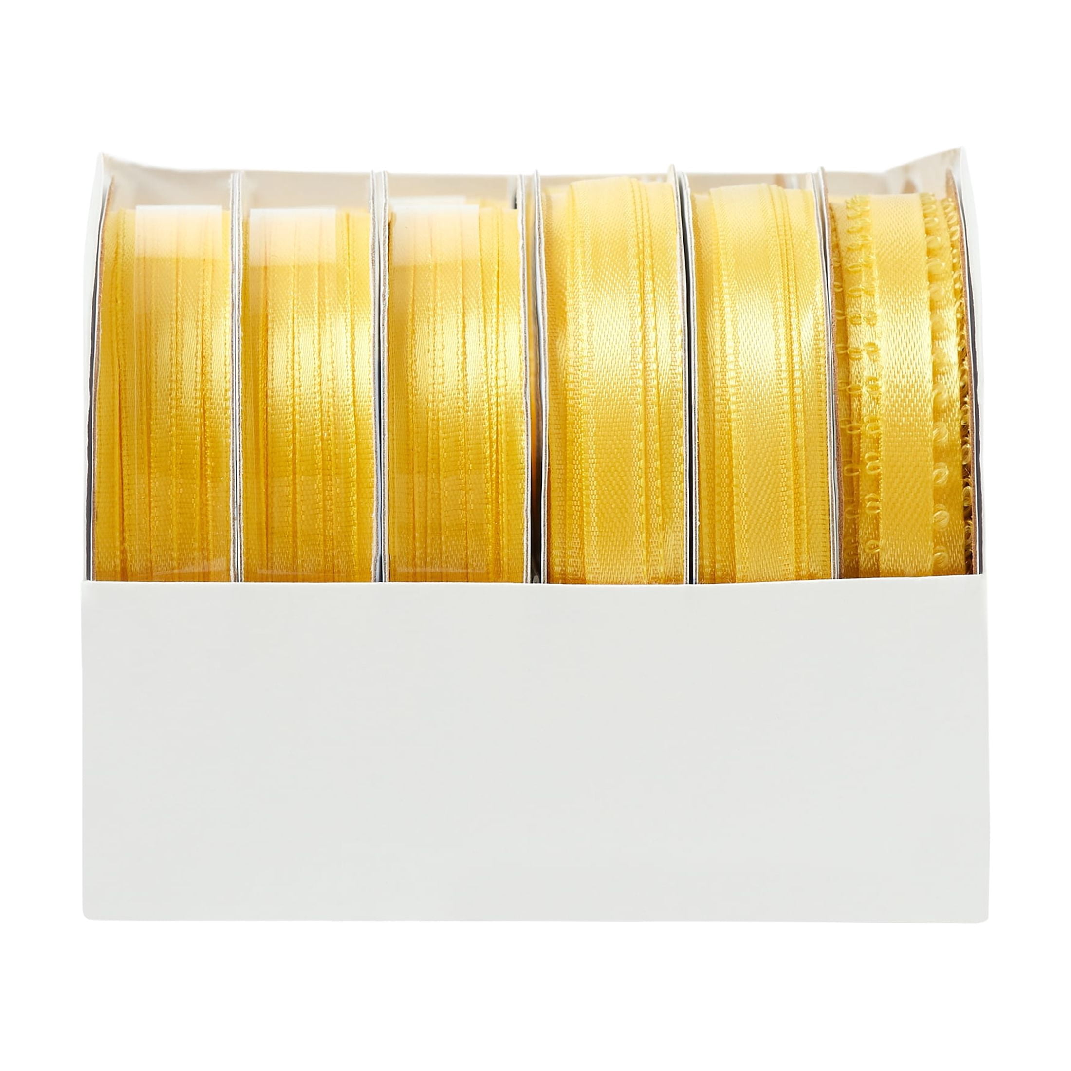 Offray Ribbon, Yellow Gold Narrow Double Faced Satin Polyester Ribbon
