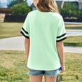 thumbnail image 7 of Ltctricy Girls' Oversized T Shirts children Striped Short Sleeve Crew neck Loose Tunic Tops Summer Casual Tee Blouses, 7 of 7
