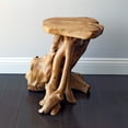 thumbnail image 6 of ZXNYH Tree Stump Side Table, Live Edge Stool, Natural Edge Wood Side Table, Accent Table, 19" Tall, 6 of 7