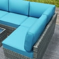 thumbnail image 6 of Outdoor Cushions Set of 14 for 7 Pieces Sectional Rattan Conversation Sets,Outdoor Furniture Replacement Cushions for Patio Furniture,4-INCH Replacement Sofa Cushions, 6 of 7