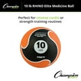 thumbnail image 3 of Champion Sports Rhino Elite Medicine Ball (10 pounds), Orange, 3 of 4