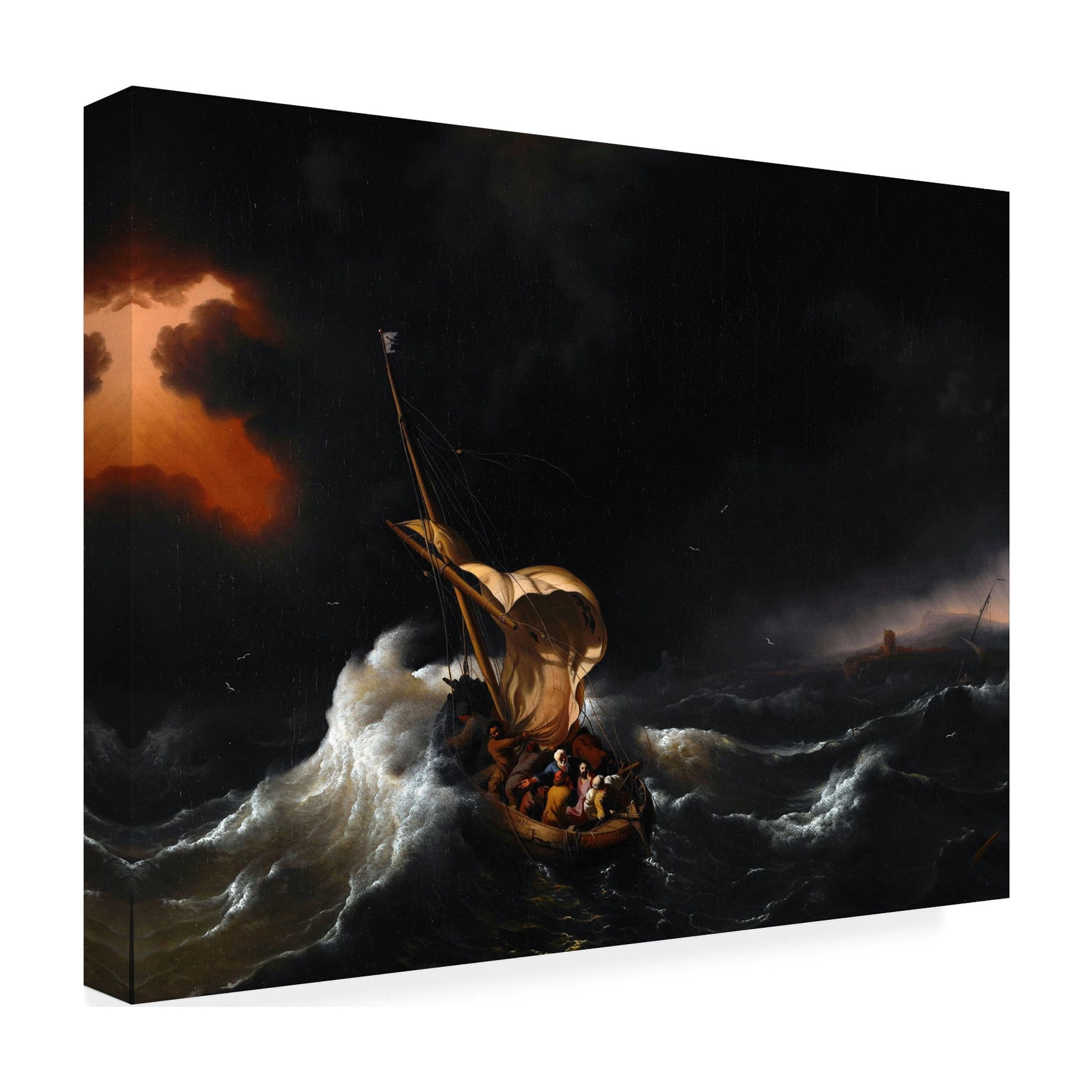 Backhuysen 'Christ In The Storm On The Sea Of Galilee' Canvas Art