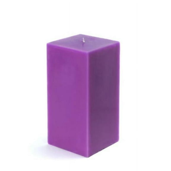 Jeco CPZ-146 3 x 6 in. Square Pillar Candle, Purple