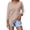 Khaki, variant on 3/4 Length Sleeve Womens Tops 2026 Spring Trendy Basic V Neck Plain Casual Tunic Tshirt Womens Blouses