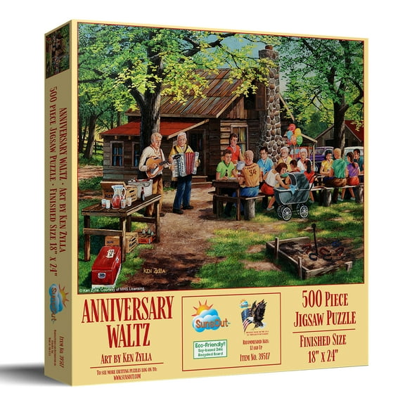SUNSOUT INC - Anniversary Waltz - 500 pc Jigsaw Puzzle by Artist: Ken Zylla - MPN # 39517