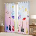 thumbnail image 4 of Erosebridal Coloful Guitar Curtains for Living Room,Musical Instrument BlackoutCurtains Set of 2 (38x45),Country Music Theme Curtains and Drapes (38x45) For Youth,Lightweight Room Decor, 4 of 7