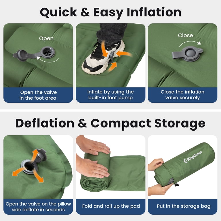 Self-Inflating Sleeping Pad with Pillow and Pump photo 3