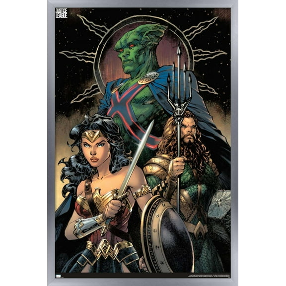 DC Zack Snyder's Justice League - Jim Lee Variant Wall Poster, 22.375" x 34", Framed